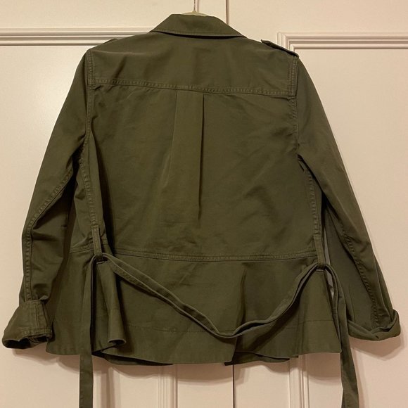 NWOT J.Crew Olive Cropped Fatigue Jacket - Picture 10 of 11